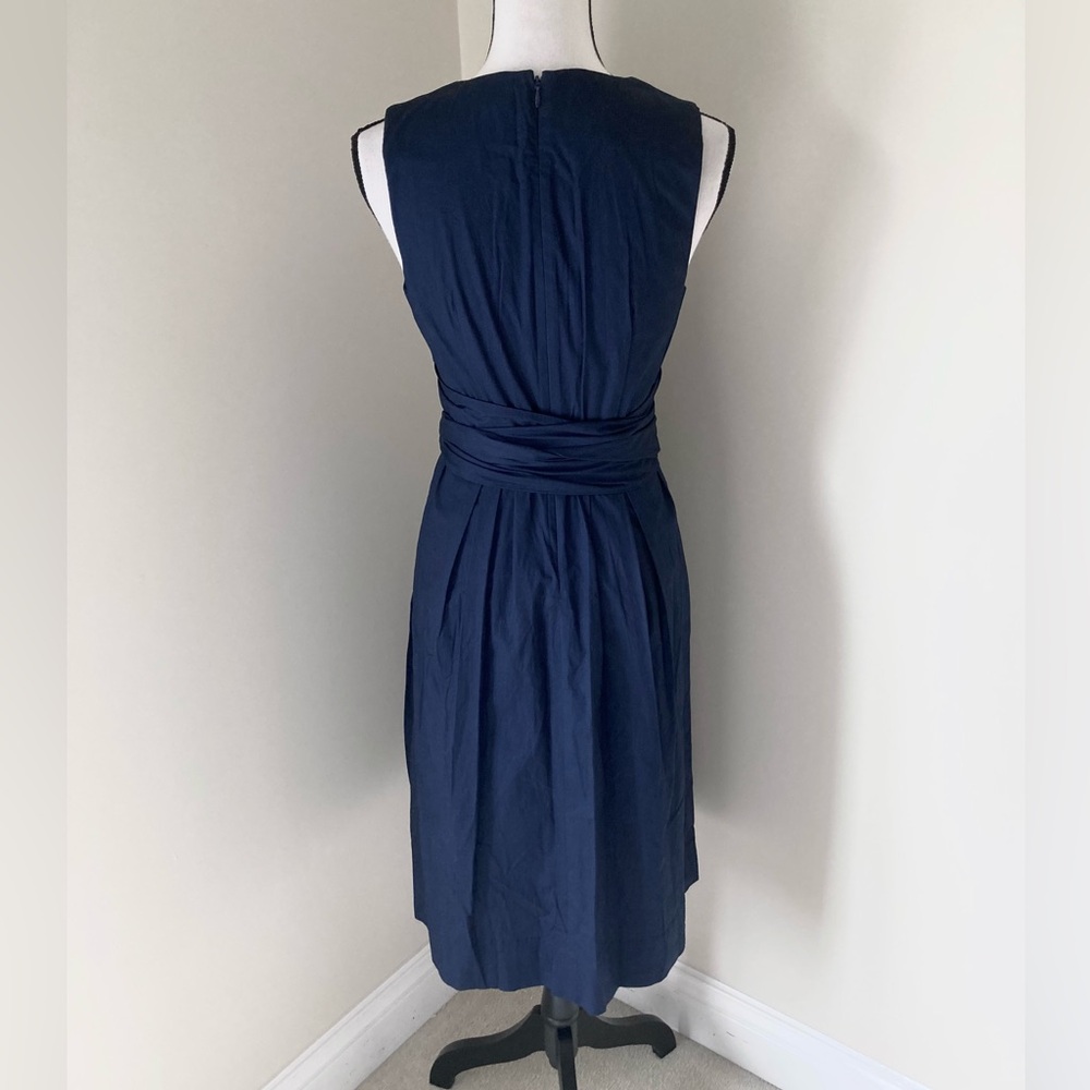 NWT J Crew Navy Sleeveless Wrap-top shirt-dress Size 6 - Picture 7 of 10
